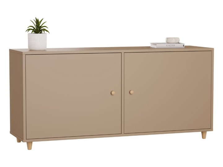 YRKE - Komoda skandynawska cappuccino - Kolekcja SCANDI Głębokość 40 cm Szerokość 140 cm Wysokość 66 cm Pomieszczenie Sypialnia Styl Skandynawski