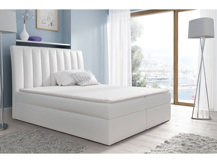 Łóżko kontynentalne 140x200 NERO / z pojemnikiem Tkanina Liczba miejsc Dwuosobowe Kategoria Łóżka do sypialni