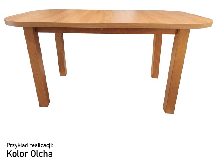STÓŁ ROZKŁADANY 150X90CM (NR 12) OWAL, LAMINAT / WKŁADKA 40CM, NOGI PROSTE Drewno Średnica