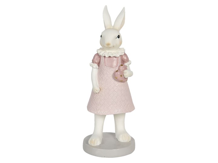 Figurka dekoracyjna w kolorze jasnoróżowym - 9 x 20 x 8 cm