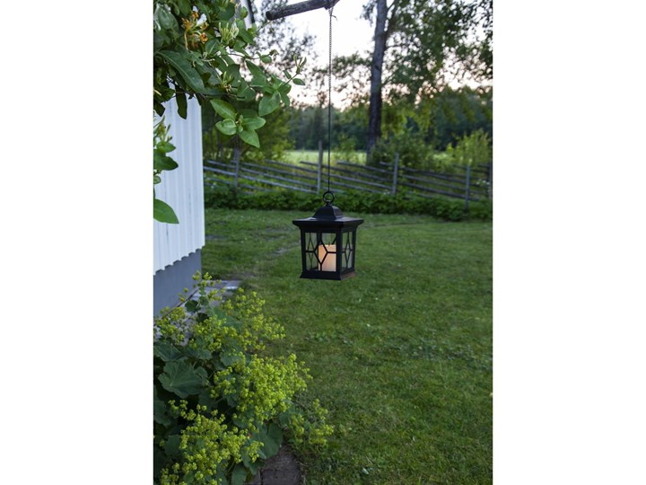 Ogrodowy lampion solarny LED Star Trading Light, wys. 14,5 cm Tworzywo sztuczne Kolor Szary