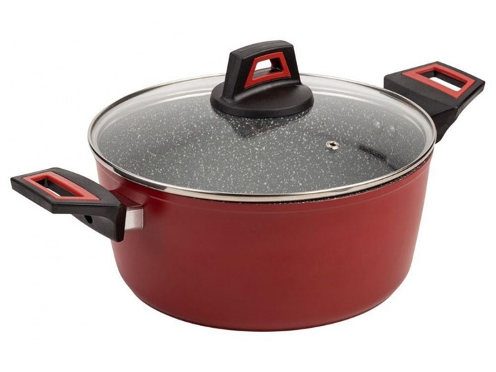 Garnek granitowy do gotowania duszenia z pokrywką szklaną taurus 24 cm 4,2 l kod: O-10-144-071 Garnek do duszenia Aluminium Garnek uniwersalny Stal nierdzewna Kategoria Garnki Kolor Brązowy
