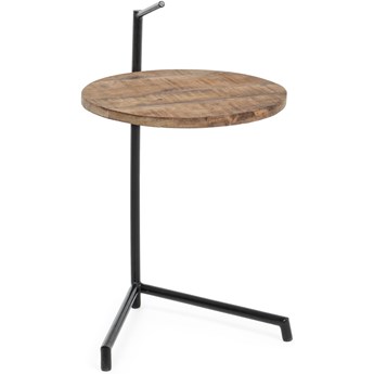 Stolik pomocniczy Walton 38x63 cm drewniany - nogi czarne