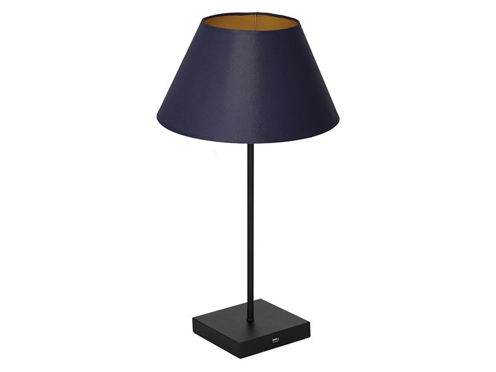 Lampa stołowa ze złączem USB 1xE27/60W/230V niebieski Tworzywo sztuczne Styl Nowoczesny Wysokość 56 cm Metal Kategoria Lampy stołowe