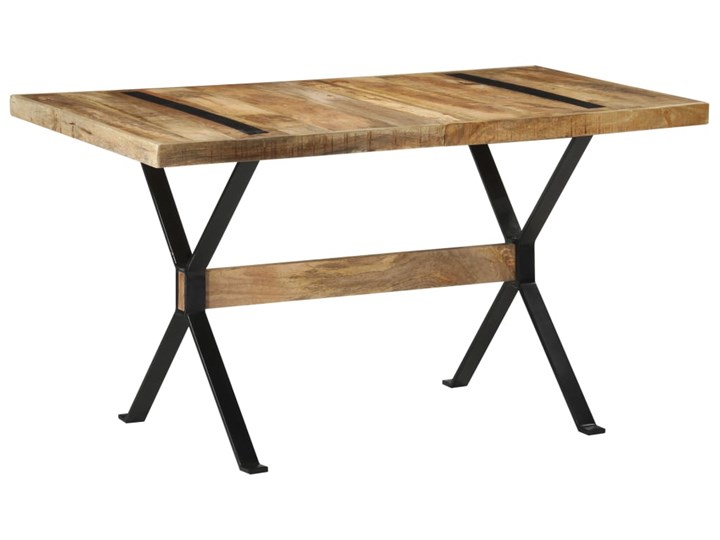 vidaXL Stół jadalniany, 140 x 70 x 76 cm, surowe drewno mango Kategoria Stoły kuchenne Stal Długość(n) 140 cm