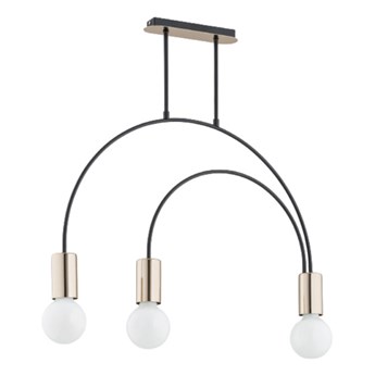 Minimalistyczny żyrandol 3 punktowy HARRY wys.65 cm | czarny