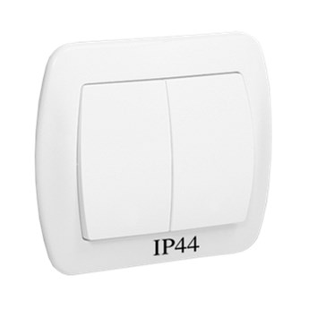 Łącznik świecznikowy z podświetleniem do wersji IP44 biały 10AX