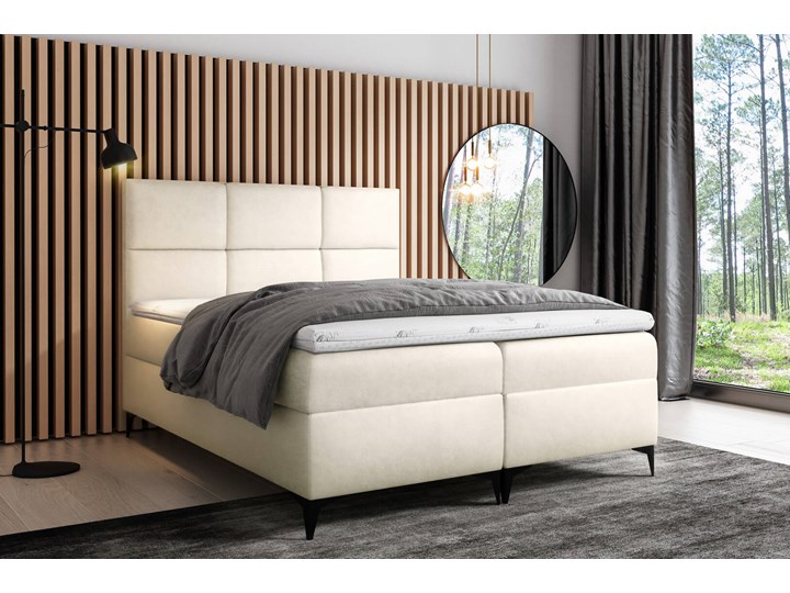 Łóżko kontynentalne 120x200 FAVA / z pojemnikiem Rozmiar materaca 120x200 cm Tkanina Metal Kategoria Łóżka do sypialni