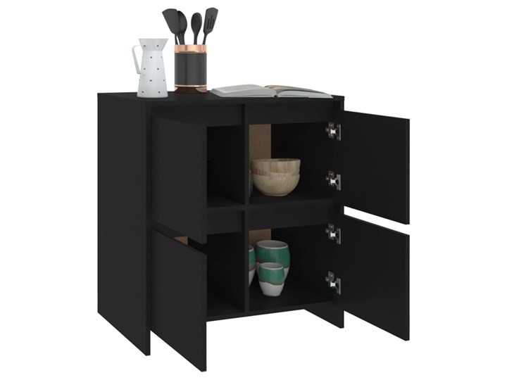 vidaXL Komoda, czarna, 70 x 41 x 75 cm, płyta wiórowa Szerokość 105 cm Styl Minimalistyczny Głębokość 41 cm Płyta MDF Szerokość 70 cm Z szufladami Kolor Czarny