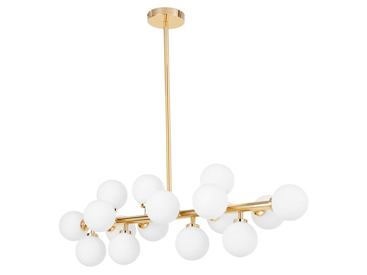LAMPA WISZĄCA SUFITOWA NOWOCZESNA ZŁOTA PETRICA W16 LUMINA DECO Lampa z kloszem Lampa z abażurem Szkło Metal Ilość źródeł światła 16 źródeł