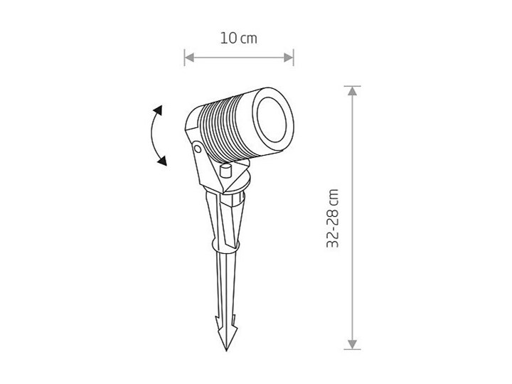 Gruntowa lampa Spike 9100 czarna LED 5W 3000K regulowana outdoor Kolor Czarny Kategoria Lampy ogrodowe
