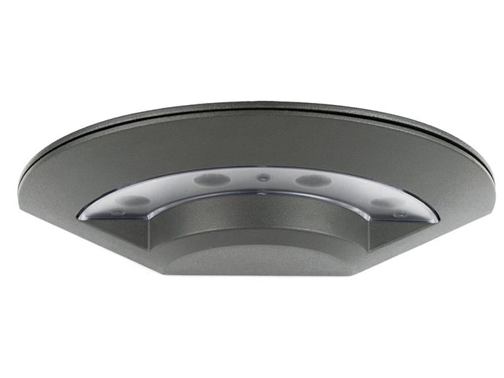 Nowoczesny kinkiet, grafitowe UFO - lampa garażowa zewnętrzna LED 8W, ścienna ogrodowa, SU-MA Kinkiet ogrodowy Lampa LED Kolor Szary