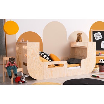 Drewniane łóżko dla dziecka z barierką - Wenus
