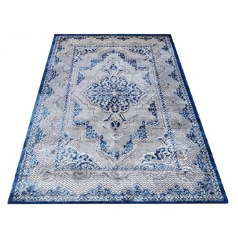 Szaro-niebieski prostokątny dywan - Logar 4X