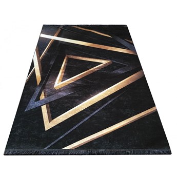 Czarny dywan glamour w trójkąty - Akris 3
