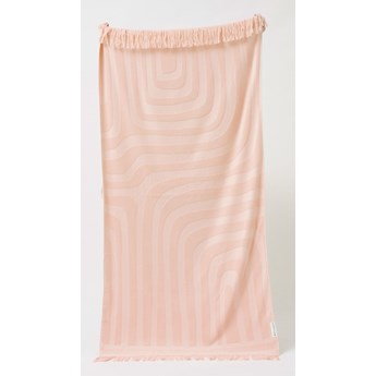 Różowy bawełniany ręcznik plażowy Sunnylife Luxe, 160x90 cm