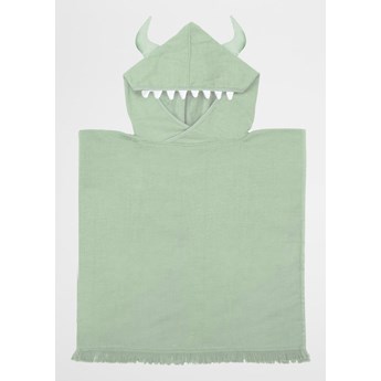 Zielony dziecięcy ręcznik plażowy z kapturem Sunnylife Monster, 3-6 lat
