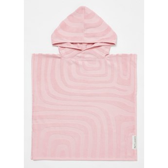 Różowy dziecięcy ręcznik plażowy z kapturem Sunnylife Terry, 6-9 lat