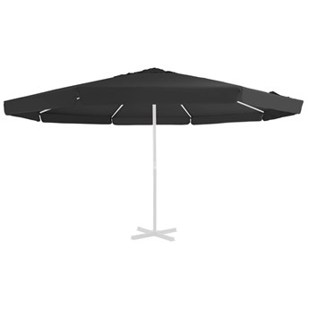 vidaXL Pokrycie do parasola ogrodowego, czarne, 500 cm