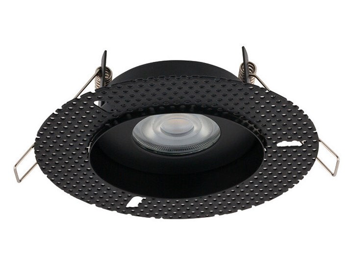 Schodowa lampa czarna Echo 8372 okrągły wpust punktowy metalowy Okrągłe Kolor Czarny Oprawa schodowa Kategoria Oprawy oświetleniowe