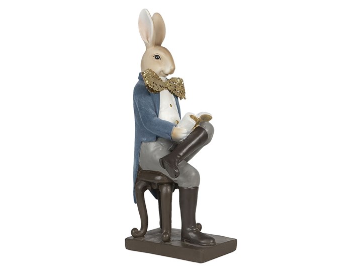 Figurka dekoracyjna w kolorze niebiesko-beżowym - 17 x 41 x 15 cm Kolor Kategoria Figury i rzeźby