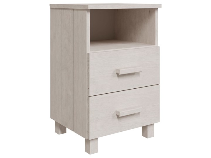 vidaXL Szafka nocna, biała, 40x35x62 cm, drewno sosnowe Płyta MDF Szerokość 40 cm Sosna Płyta laminowana Nocne Głębokość 35 cm Typ Nocne