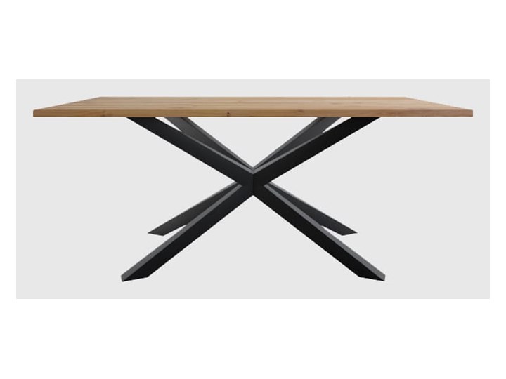 Stół dębowy Loft V Stal Wysokość 75 cm Długość(n) 140 cm Drewno Styl Industrialny
