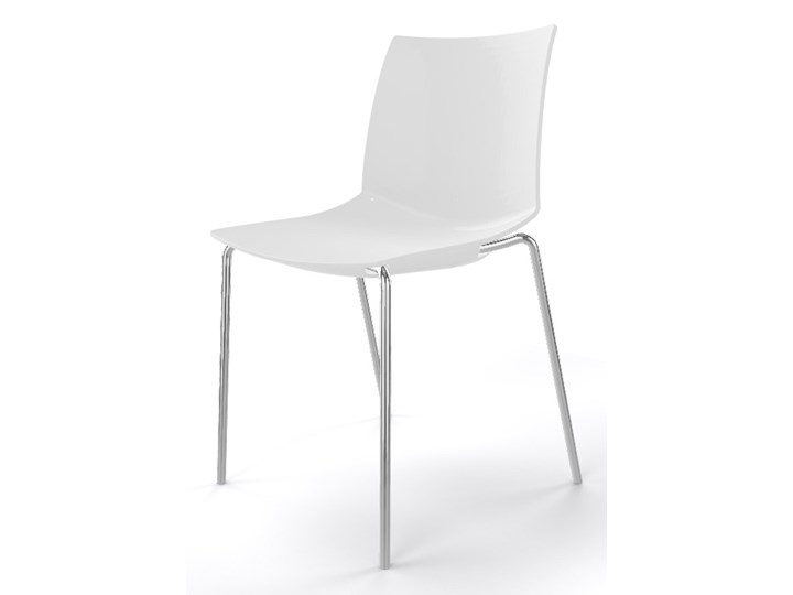 Krzesło kawiarniane KANVAS NA firmy GABER - Made in ITALY - Białe Tworzywo sztuczne Styl Tradycyjny Wysokość 79 cm Metal Szerokość 47 cm Głębokość 50 cm Kolor Biały
