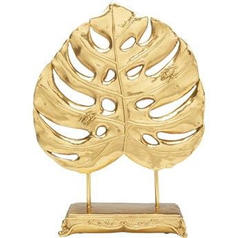 Figurka dekoracyjna Monstera Leaf 26x36 cm złota