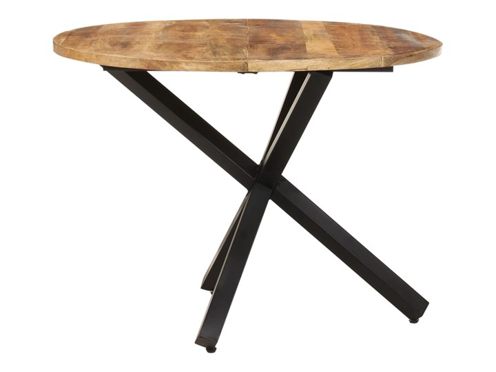 vidaXL Okrągły stół jadalniany, 100x100x75 cm, surowe drewno mango Stal Pomieszczenie Stoły do jadalni