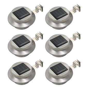 vidaXL Okrągłe lampy solarne na zewnątrz, 6 szt., LED, 12 cm, białe