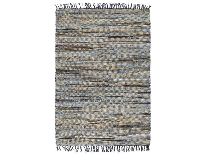 vidaXL Ręcznie tkany dywan Chindi, juta i dżins, 80x160 cm, kolorowy Dywany Bawełna Prostokątny Dywaniki Pomieszczenie Salon