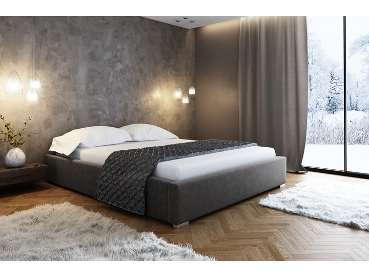 Łóżko tapicerowane 160x200 POLO z pojemnikiem Tkanina Metal Kategoria Łóżka do sypialni