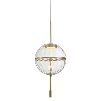 Lampa wisząca CHAPLIN 300 mosiądz - LED, szkło
