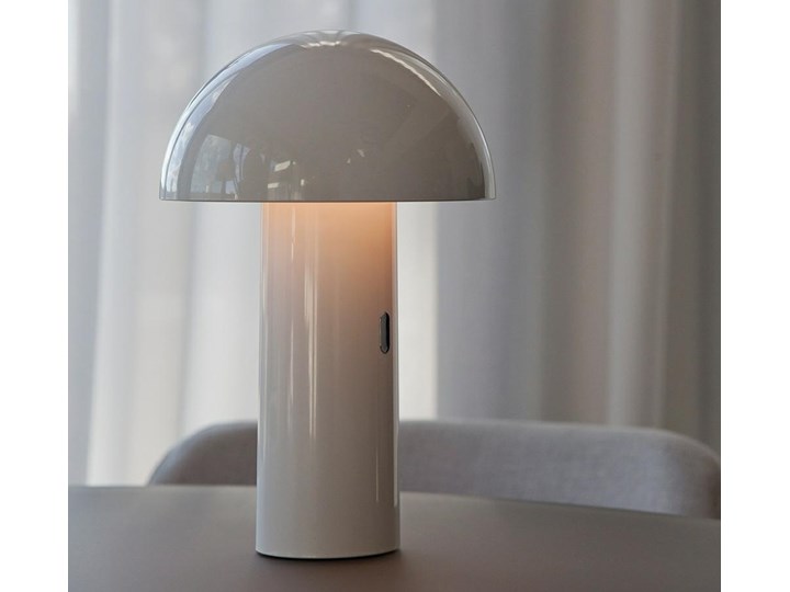 NEW GARDEN lampa biurkowa ENOKI BLANCO INDOOR & OUTDOOR biała - LED, wbudowana bateria Lampa LED Wysokość 23 cm Tworzywo sztuczne Lampa z kloszem Kolor Biały