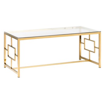 Stolik kawowy metalowy złoty Gatsby 120x60x50cm