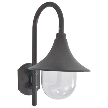 vidaXL Ścienna lampa ogrodowa, 42 cm, E27, aluminiowa, kolor brązu