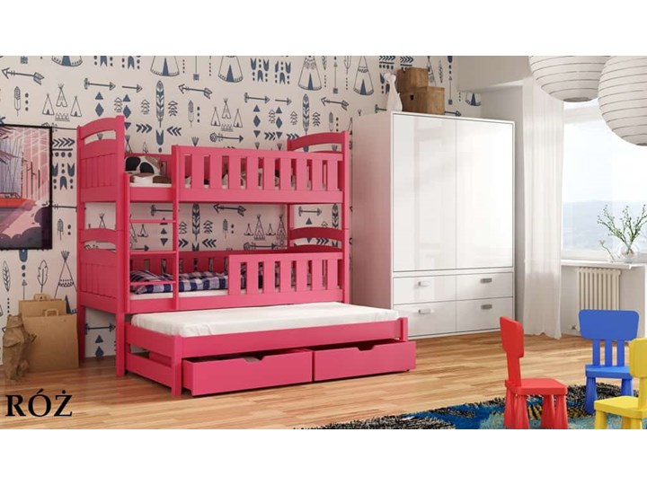 Łóżko piętrowe ANATOL Lano Meble Drewno Kategoria Łóżka dla dzieci Liczba miejsc Trzyosobowe