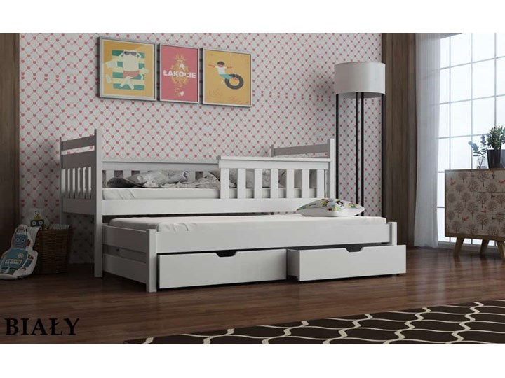 Łóżko piętrowe wysuwane DOMINIK niskie Lano Meble Drewno Podwójne Kategoria Łóżka dla dzieci