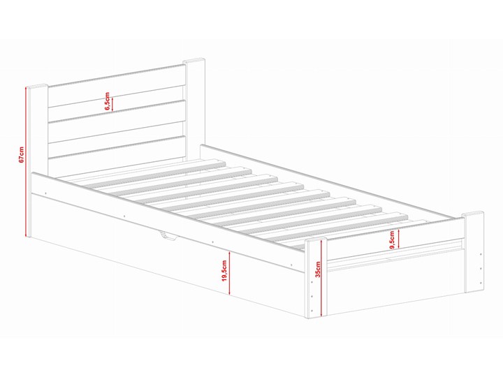 Łóżko dziecięce NELA Lano Meble Drewno Kategoria Łóżka dla dzieci Liczba miejsc Jednoosobowe