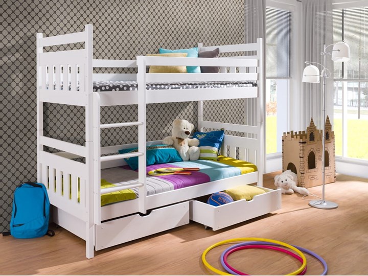 Łóżko piętrowe ADAŚ Lano Meble Kategoria Łóżka dla dzieci Drewno Liczba miejsc Dwuosobowe