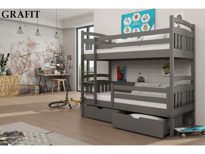 Łóżko piętrowe HUGO Lano Meble Drewno Kategoria Łóżka dla dzieci