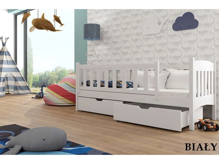 Łóżko dziecięce GUCIO Lano Meble Drewno Tradycyjne Kategoria Łóżka dla dzieci Kolor Biały