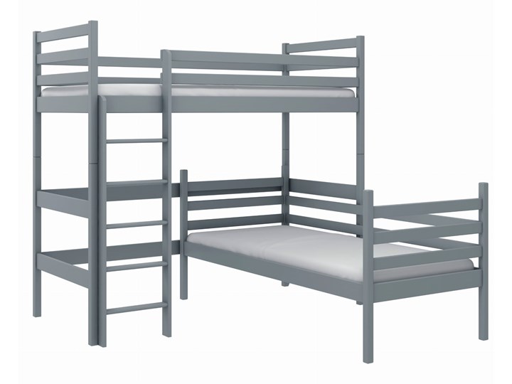 Łóżko piętrowe DOUBLE Lano Meble Drewno Kolor Beżowy Kategoria Łóżka dla dzieci