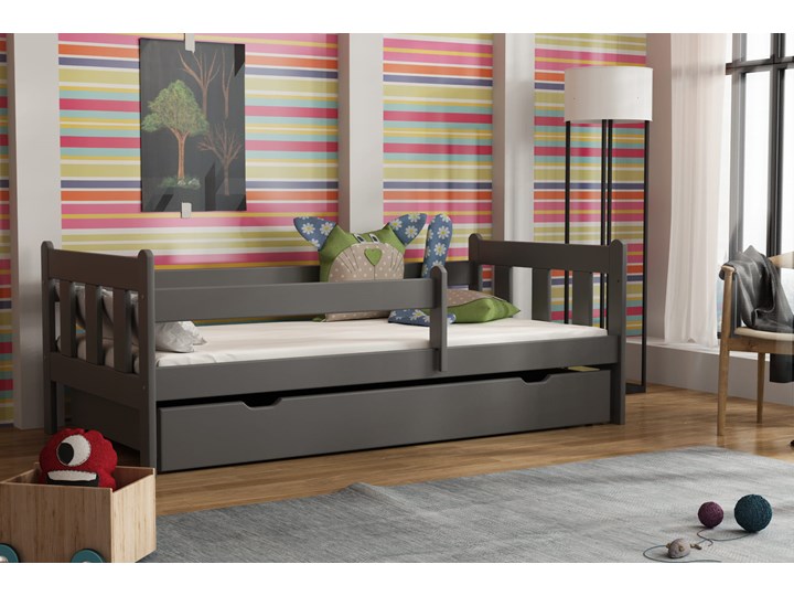 Łóżko dziecięce Marti 80x160-szary bez szuflady Rozmiar materaca 80x160 cm Drewno Liczba miejsc Jednoosobowe