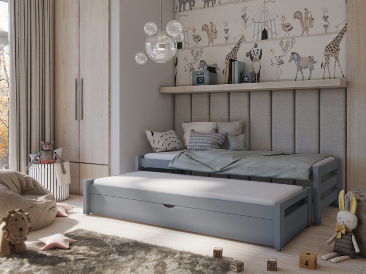 Łóżko piętrowe wysuwane ANIŚ niskie Lano Meble Podwójne Drewno Kategoria Łóżka dla dzieci