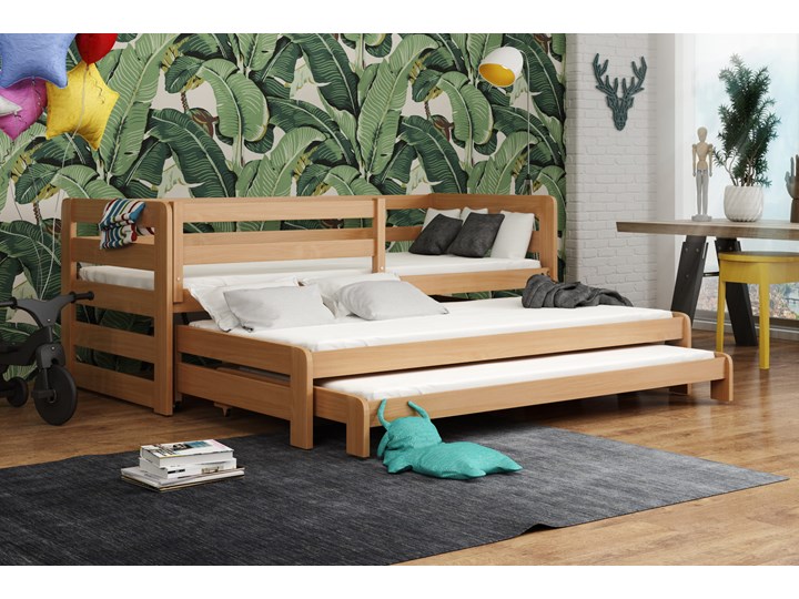Łóżko piętrowe RICO Lano Meble Kolor Biały Podwójne Drewno Kategoria Łóżka dla dzieci