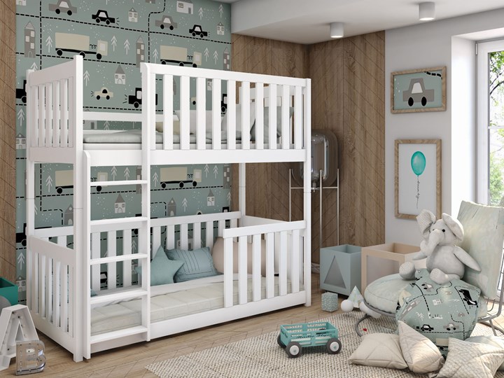 Łóżko piętrowe KONRAD Lano Meble Neutralne Drewno Kategoria Łóżka dla dzieci