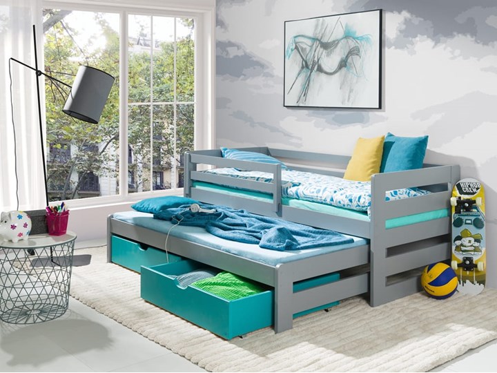 Łóżko piętrowe wysuwane SENSO niskie Lano Meble Kategoria Łóżka dla dzieci Podwójne Drewno Liczba miejsc Dwuosobowe