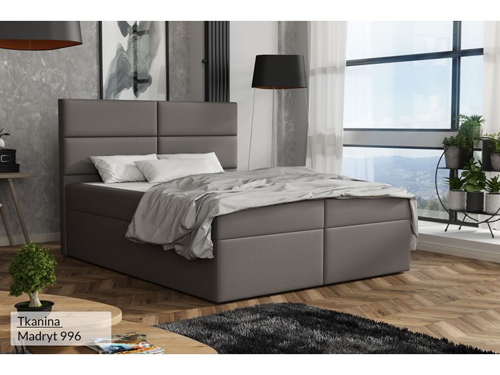 Łóżko kontynentalne ZEO Tkanina Łóżko tapicerowane Drewno Kategoria Łóżka do sypialni